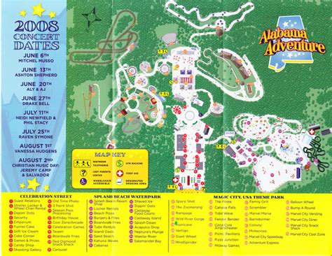 Alabama Adventure - 2008 Park Map