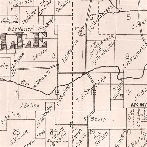 Vintage Map of Yamhill County, Oregon 1879 by Ted's Vintage Art