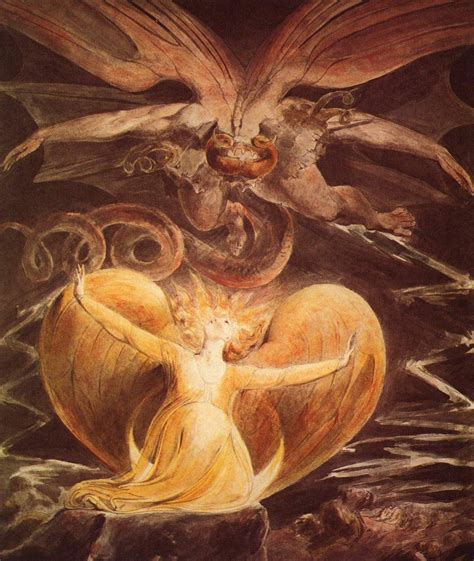 William Blake The Great Red Dragon and the Woman Clothed with Sun ...