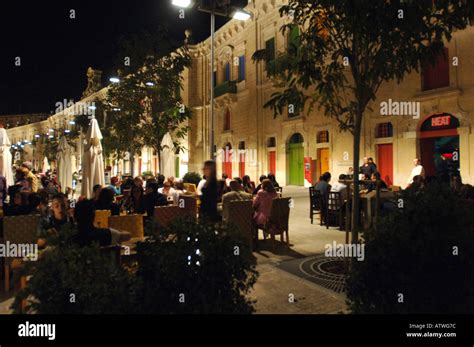 Valletta Waterfront new bar and leisure area The Island of Malta Stock ...