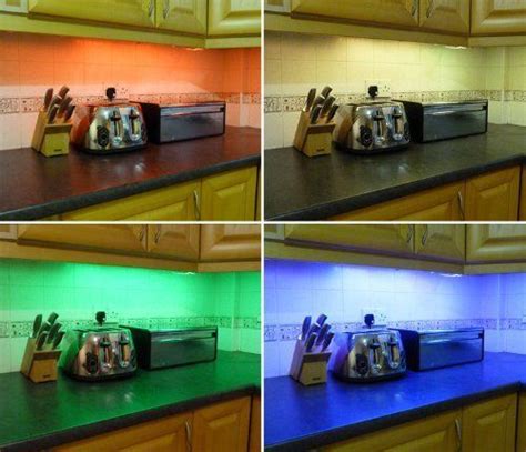 Ossuncolour Changing Rgb Led Kitchen / Under Cabinet Lighting Set (includes 4 X 50cm Led ...