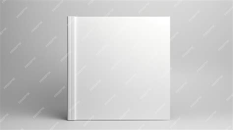 Premium AI Image | white book template on white background close up shot Mockup image