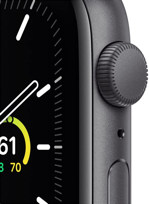 Best Buy: Apple Watch SE (GPS) 44mm Space Gray Aluminum Case with Black Sport Band Space Gray ...