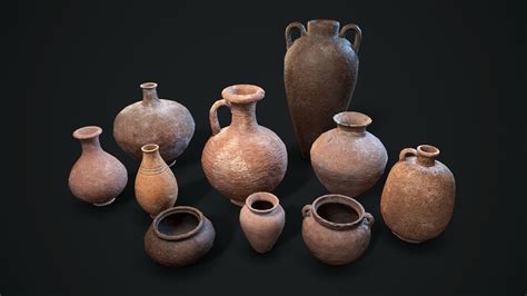 3D model Ancient clay pots VR / AR / low-poly | CGTrader