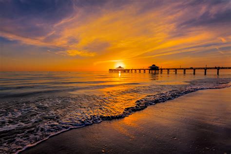 Evening At The Pier | Fort Myers Beach, FL | Fine Art Landscape Photography by Joseph C. Filer