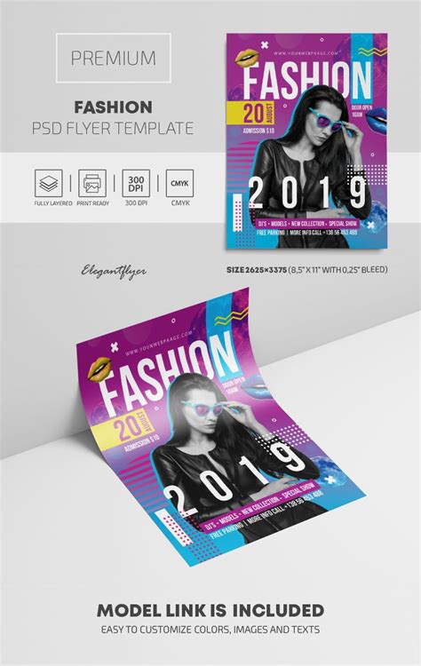 Pink Glamorous Fashion Premium Flyer Template PSD | by Elegantflyer