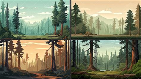 BACKGROUND - Vector Forest 1 in 2D Assets - UE Marketplace