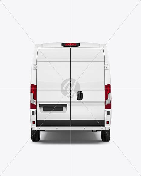 Electric Panel Van - Back View - Free Download Images High Quality PNG, JPG