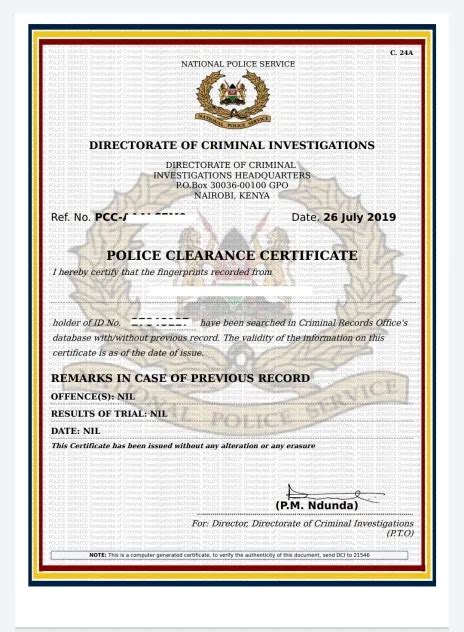 How To Get a Certificate of Good Conduct in Kenya - Nairobi Wire