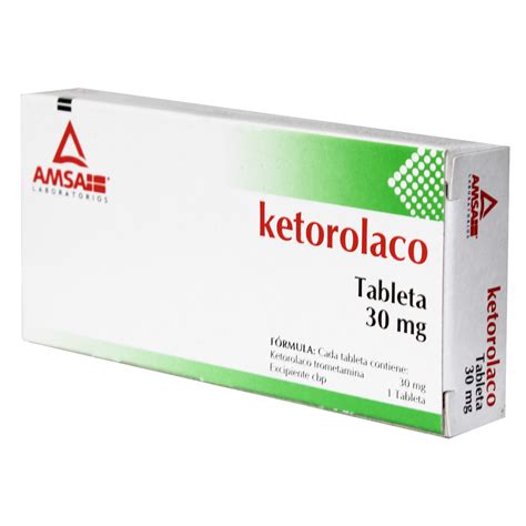 Ketorolaco tableta 30mg categoria - MEDYMAS