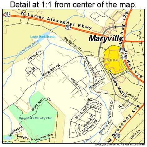 Maryville Tennessee Street Map 4746380