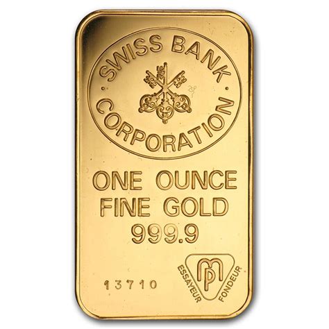 1 oz Gold Bar - Swiss Bank Corporation - Bullion Mart