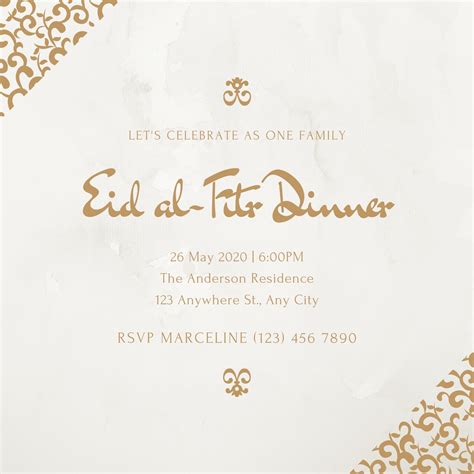 Free custom printable Eid al-Fitr invitation templates | Canva