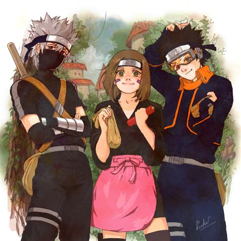 Obito Uchiha, Rin and Kakashi Hatake - obito uchiha Fan Art (36593981 ...