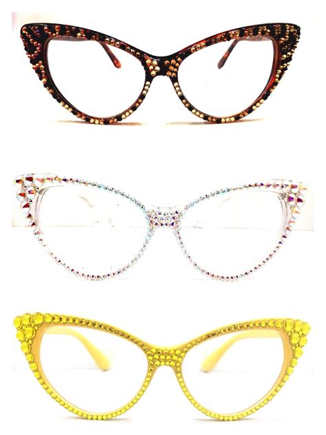 Optical Crystal Cat Eye Reading Glasses | Crystal Reading Glasses | Divalicious Jewelry