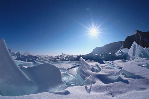 Landscape photography of snow during daytime, lake baikal HD wallpaper ...