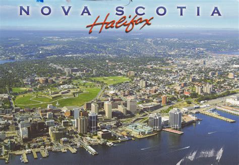 Aerial view of Halifax, Nova Scotia | My collection of Postcards from the world