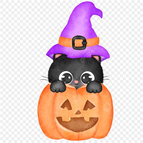 Black Cat Halloween Vector Hd Images, Halloween Black Cat In Pumpkin, Ghost, Halloween Clipart ...
