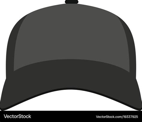 Baseball hat in front icon flat style Royalty Free Vector