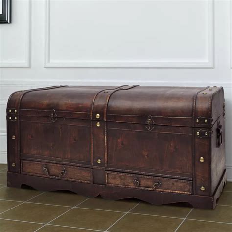 Wooden Treasure Chest Large - Brown | Complete Storage Solutions