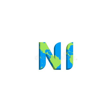 Initial NI Logo Design with World Map Style, Logo Business Branding ...