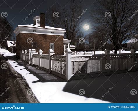 Town at night stock image. Image of brick, homes, village - 70787581