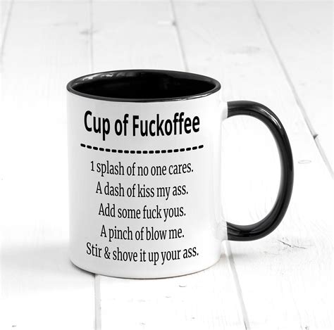 Cup of Fuckoffee... Funny Coffee Mug Funny and Rude Gift | Etsy