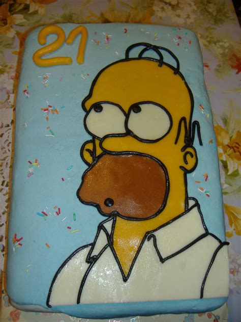 Homer Simpson cake by gabriela2193 on DeviantArt