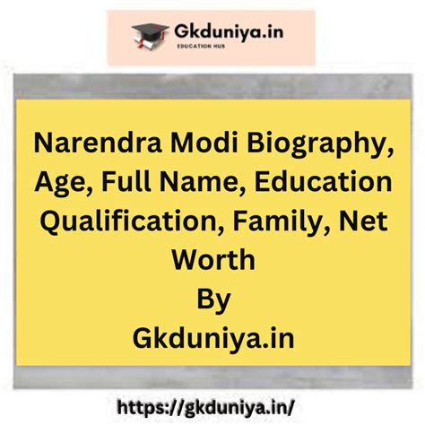 Narendra Modi Biography 2023, Age, Full Name, Education Qualification ...