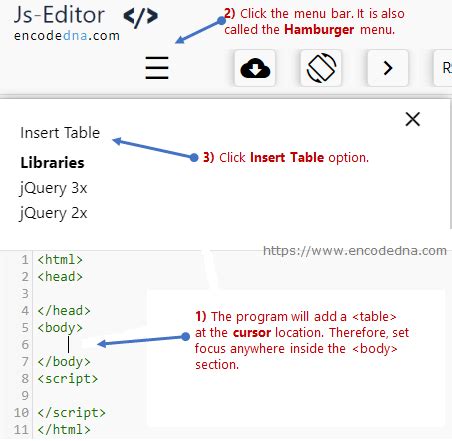 HTML Table Generator with CSS