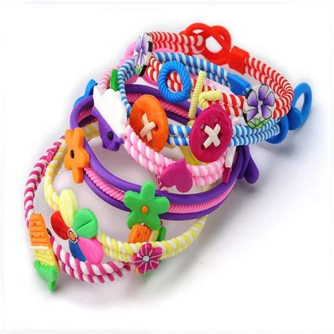 Wholesale 6PCS Jewelry Lots Polymer Clay Kids Baby Children Bracelets Wirst band-in Strand ...