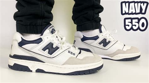 New Balance 550 Navy: Sizing / On Feet / Review - YouTube