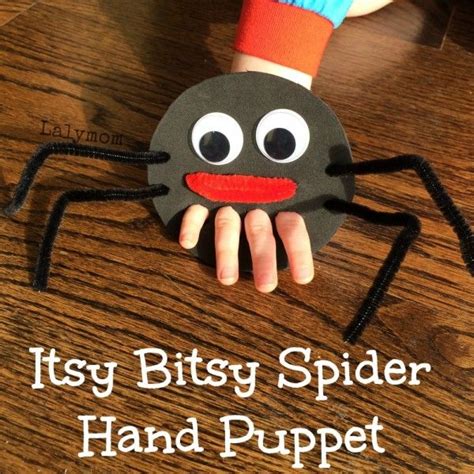 Itsy Bitsy Spider Hand Puppet from Lalymom | Nursery rhyme crafts, Toddler crafts, Preschool crafts