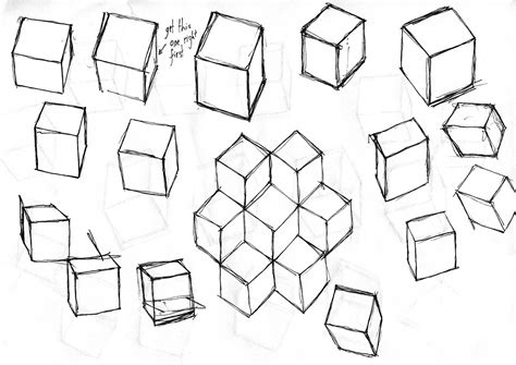 How To Draw A 3d Cube Drawing