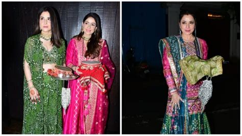 Bollywood wives Maheep Kapoor, Neelam, Bhavana deck up for Karwa Chauth ...