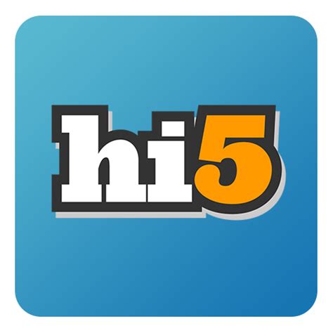 Hi5, social network Icon in Flat Gradient Social Icons