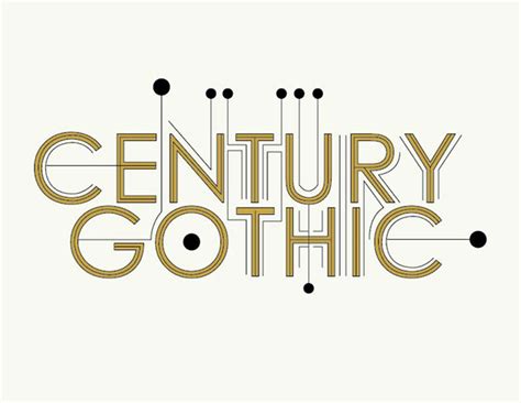 Century Gothic Logo and Font Poster :: Behance