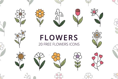 Flowers Vector Free Icon Set - GraphicSurf.com