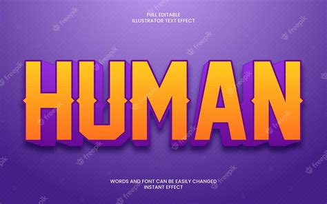 Premium Vector | Human Text Effect