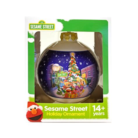 Sesame Street Multi Character Christmas Glass Ball Ornament - SeaWorld Parks & Entertainment Shop