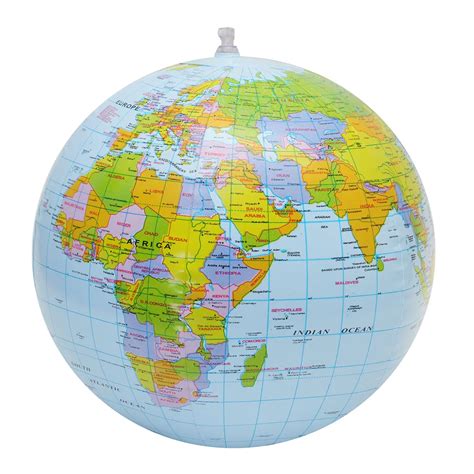 New 30cm Inflatable Globe World Earth Ocean Map Ball Geography Learning Educational Ball ...