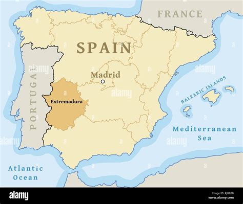 Map Of Extremadura High Resolution Stock Photography and Images - Alamy