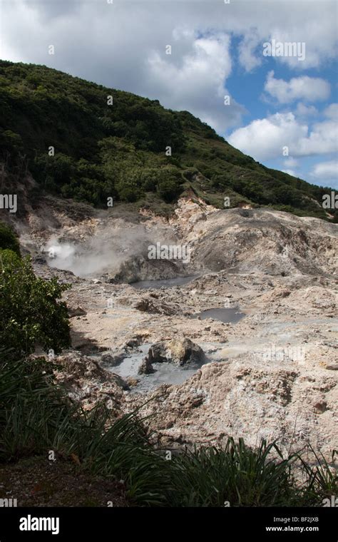 Drive through Volcano in St. Lucia Stock Photo - Alamy