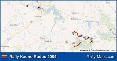 Maps | Rally Kauno Ruduo 2004 [LARČ] | Rally-Maps.com