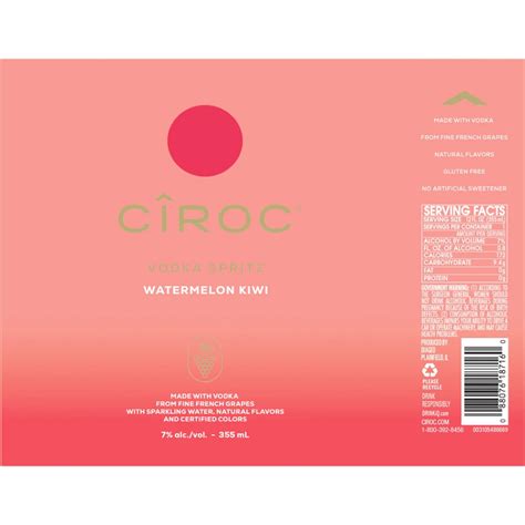 Buy Ciroc Vodka Spritz Watermelon Kiwi Online - Fine Dram