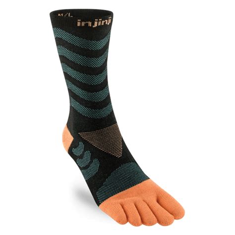 Injinji Womens Ultra Run Crew Toe Running Socks Dive | Feetus