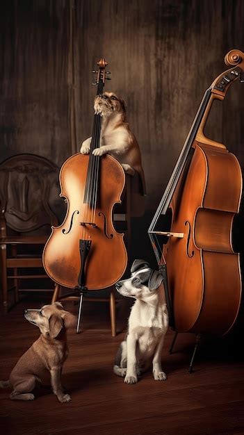 Premium AI Image | Music band consisting of various cute animals playing various musical instruments