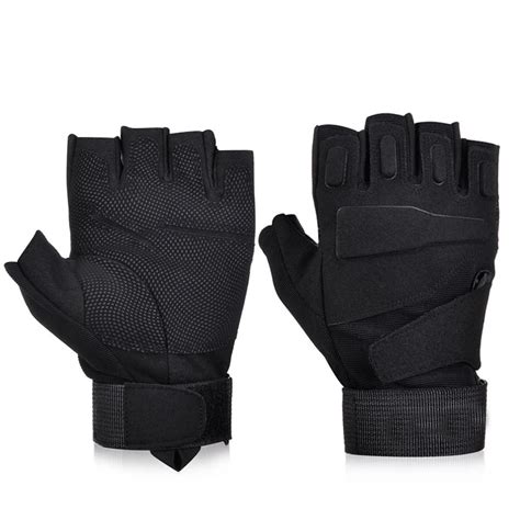 Black Hawk Fingerless Tactical Gloves Military Army Paintball Airsoft Shooting Combat Workout ...