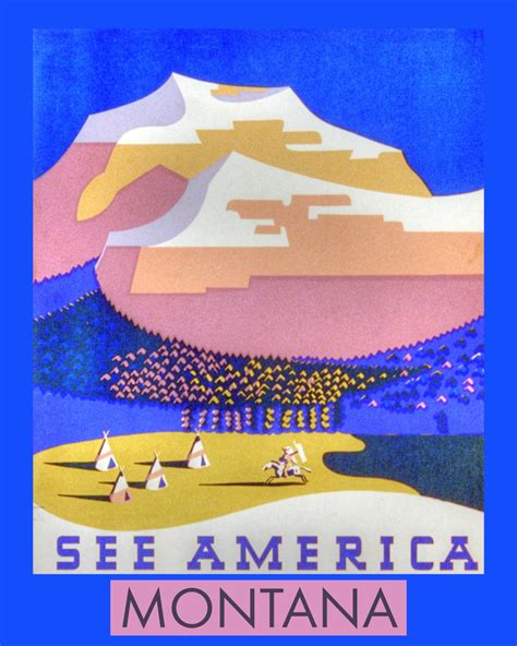 Montana Vintage Travel Poster Free Stock Photo - Public Domain Pictures