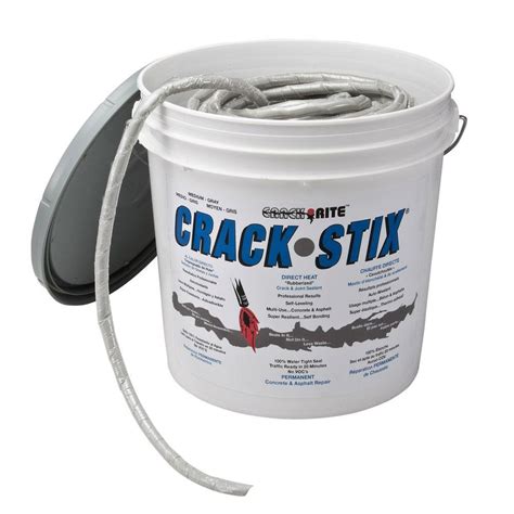 Crack-Stix 16 lb. 125 ft. Medium Gray Permanent Concrete Joint and Crack Filler-2051 - The Home ...